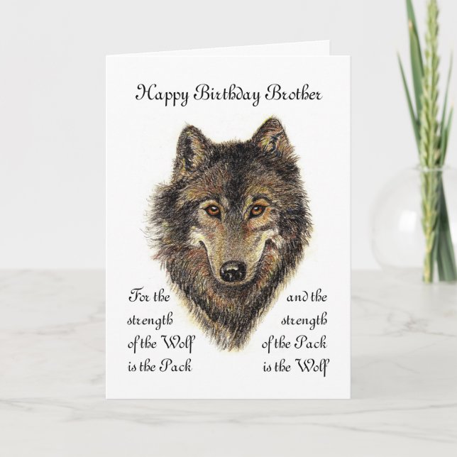 Carte Anniversaire fait sur commande de frère - citation (Devant)