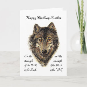 Carte Anniversaire fait sur commande de frère - citation