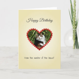 Carte Anniversaire fait sur commande de photo d'animal