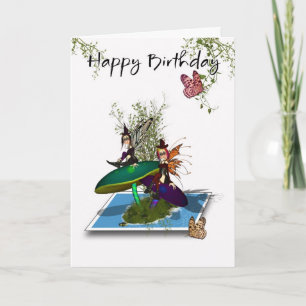 Carte Anniversaire - Fées Gothiques Mignonnes Prov