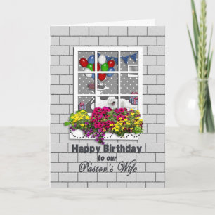 CARTE ANNIVERSAIRE - FEMME DE PASTOR - REGARDER À LA FÊT