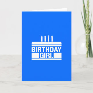 Carte Anniversaire fille avec gâteau