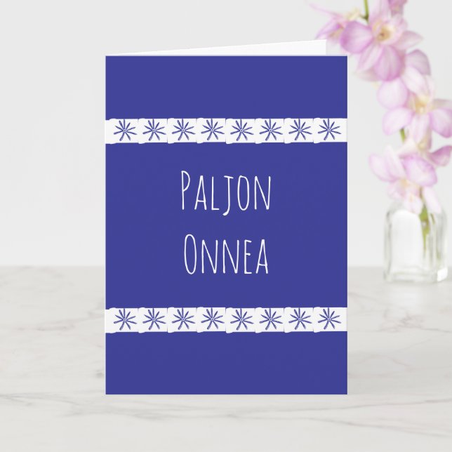 Carte Anniversaire finlandais (Orchidée)