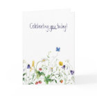 Anniversaire fleur sauvage Avec Papillon