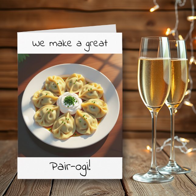Carte Anniversaire Flirty | Pierogi Pun (Créateur téléchargé)
