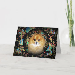 Carte Anniversaire floral de Poméranie