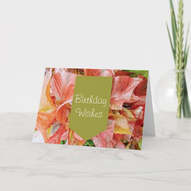 Carte Anniversaire floral élégant (Devant)
