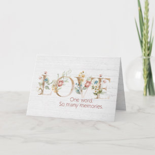 Carte Anniversaire Floral Love Texte Sur Le Bois