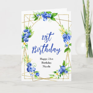 Carte Anniversaire Floral Myrtille