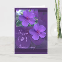Anniversaire floral pourpre d'élégance