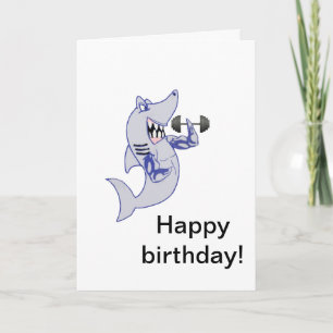 Carte Anniversaire fort de requin