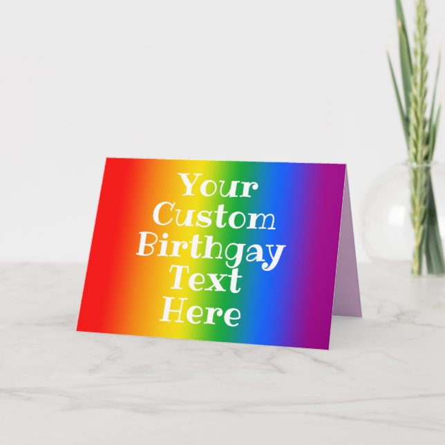 Carte Anniversaire Gay Personnalisé (Devant)