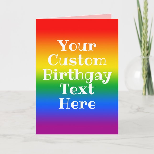 Carte Anniversaire Gay sur mesure (Devant)