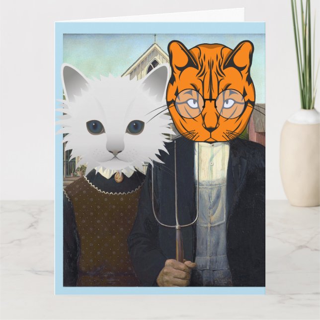 CARTE ANNIVERSAIRE GÉANTE GOTHIC AMÉRICAIN CHAT (Devant)