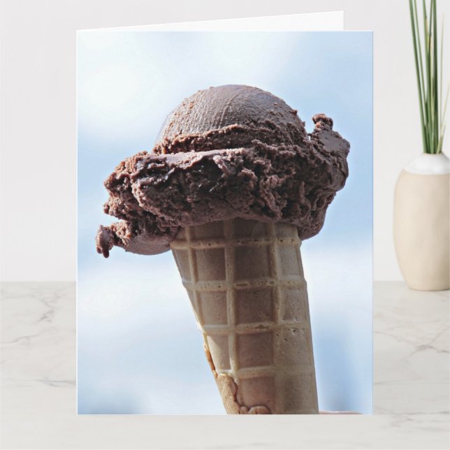 CARTE ANNIVERSAIRE GLACE CONE GROG GREETING CARD (Devant)