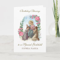 Anniversaire Godchild catholique Jésus avec enfant