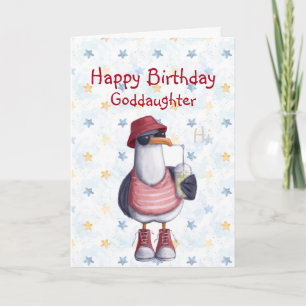 Carte Anniversaire Godgirl Amusement Cool Seagull Bird C
