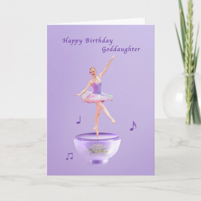 Carte Anniversaire, Godgirl, Music Box Ballerina (Devant)