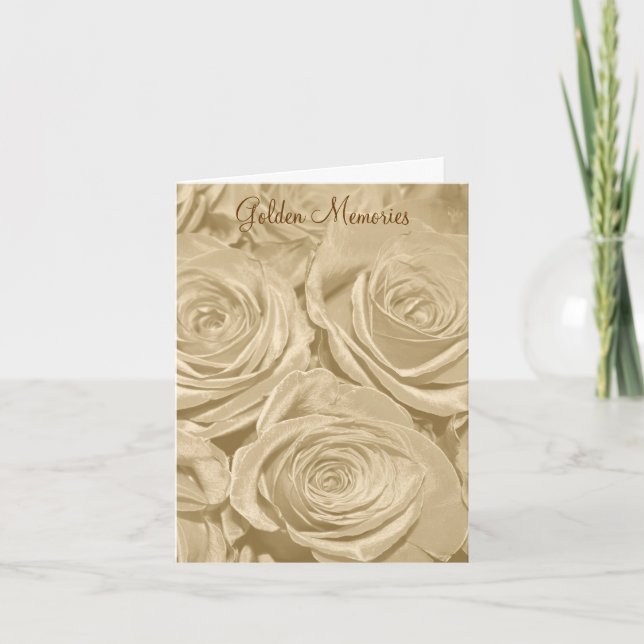 Carte anniversaire Golden Memories Rose (Devant)