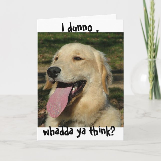 Carte Anniversaire~ Golden Retriever (Devant)