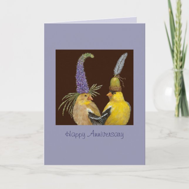 carte anniversaire goldfinch (Devant)