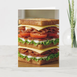 Carte Anniversaire Gourmet B.L.T. Sandwich
