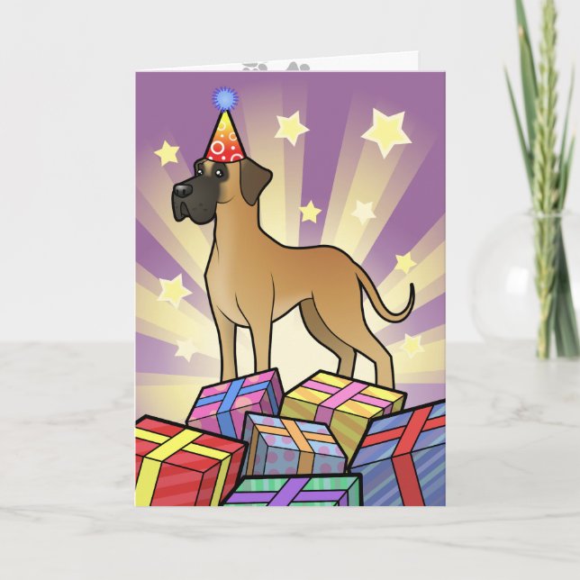 Carte Anniversaire Great Dane (Devant)
