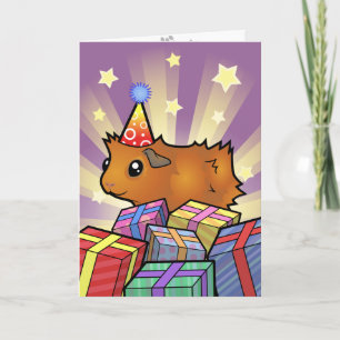Carte Anniversaire Guinéen Cochon (scruffy)