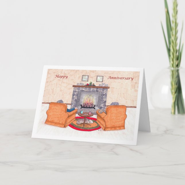 Carte Anniversaire heureux à un couple (Devant)