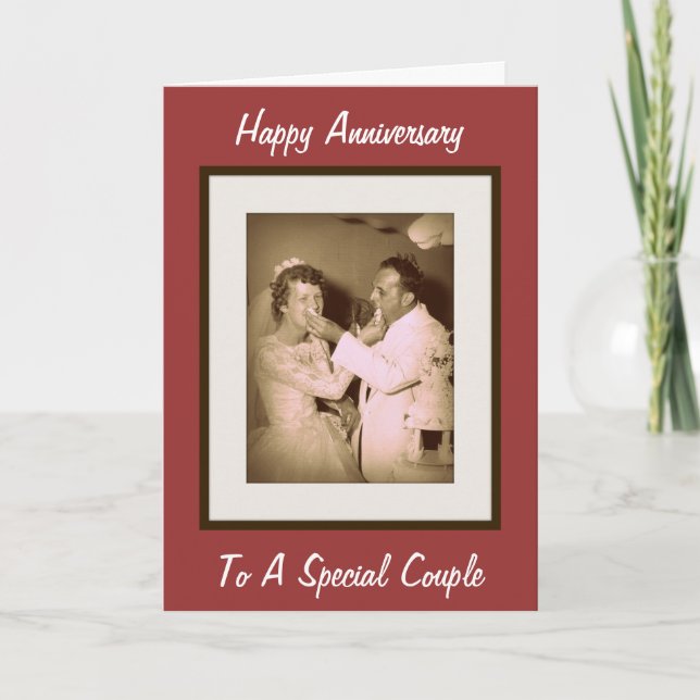 Carte Anniversaire heureux à un couple spécial (Devant)
