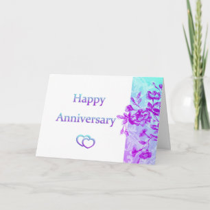 Carte Anniversaire heureux (pourpre)