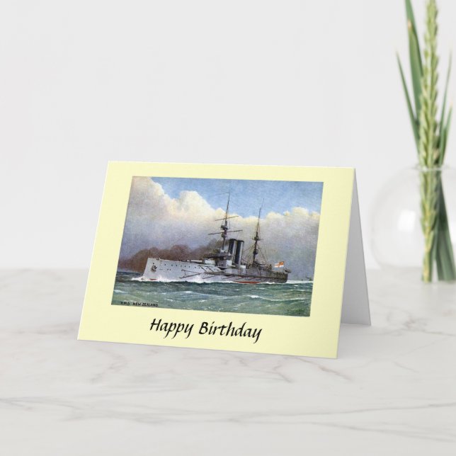 Carte anniversaire - HMS Nouvelle-Zélande (Devant)
