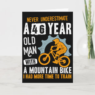 Carte Anniversaire Homme 46 ans Mtb Motard Drôle Cyclist