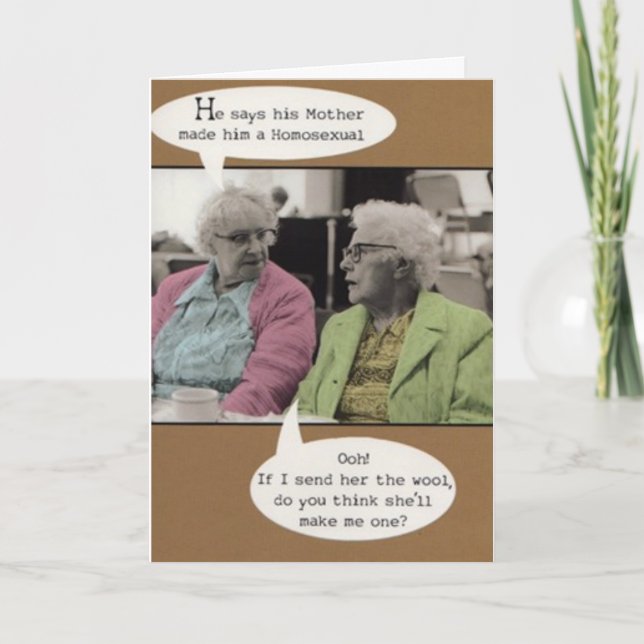 CARTE ANNIVERSAIRE HOMOSEXUEL (Devant)