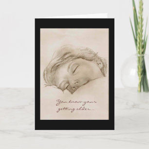 Carte Anniversaire Humoristique Napping Lady