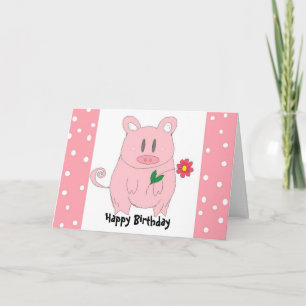 Carte Anniversaire Humoristique Piggy