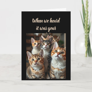 Carte Anniversaire Humour de tous nous mignons Chats