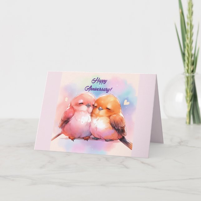 CARTE ANNIVERSAIRE INSÉPARABLE (Devant)
