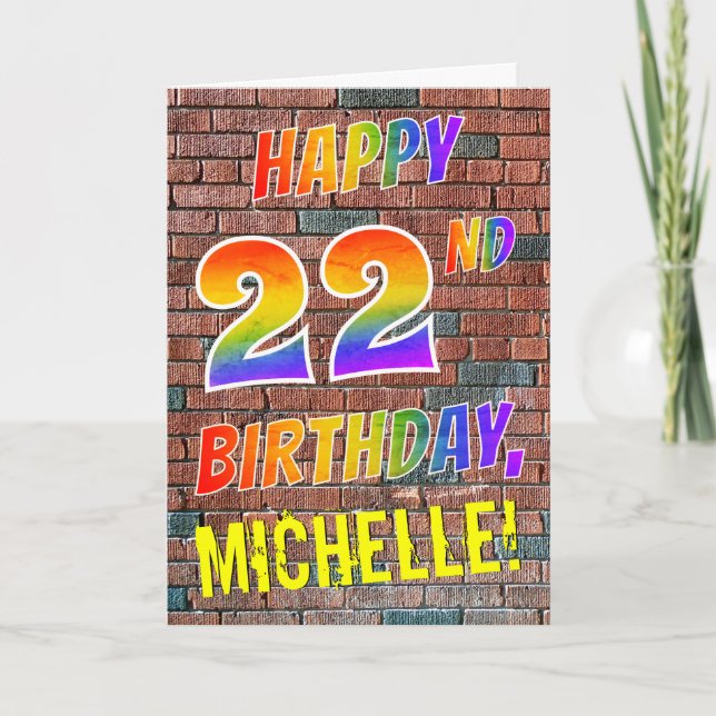 Carte ANNIVERSAIRE inspiré par graffiti de sembler (Devant)