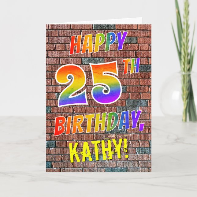 Carte ANNIVERSAIRE inspiré par graffiti de sembler (Devant)