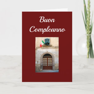 CARTE ANNIVERSAIRE ITALIEN "BUON COMPLEANNO"