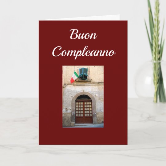 Carte Anniversaire Italien Buon Compleanno Zazzle Ca