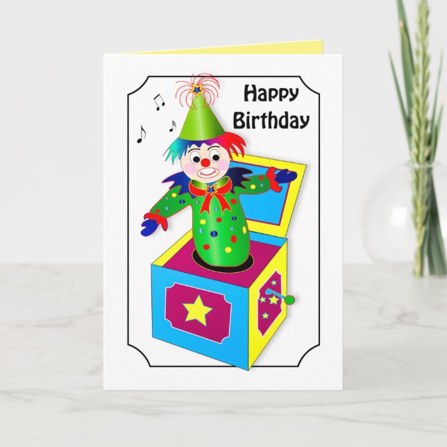 Carte Anniversaire, Jack rétro dans la boîte Couleurs vi (Devant)