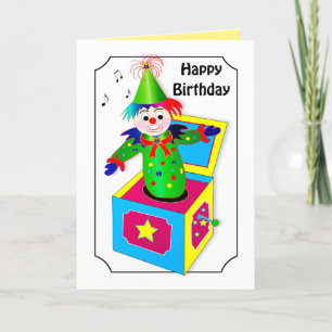 Carte Anniversaire, Jack rétro dans la boîte Couleurs vi