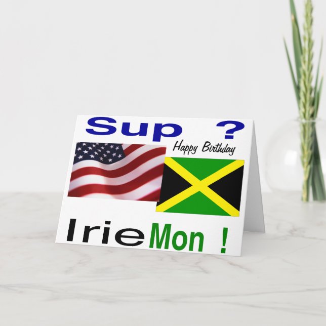 Carte anniversaire jamaïcain américain (Devant)