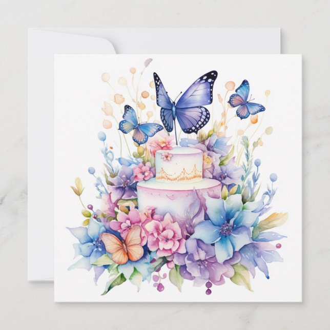 Carte Anniversaire : Jardin enchanté (Devant)