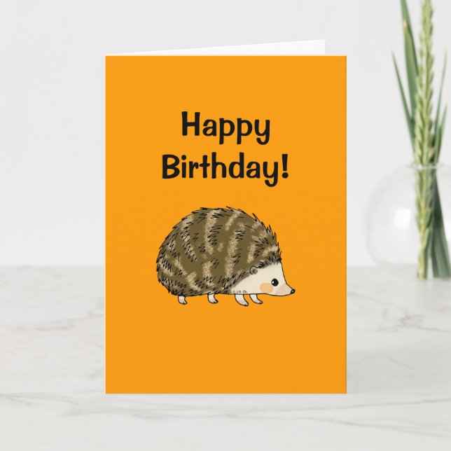 Carte Anniversaire Jolie Happy Hedgehog (Devant)