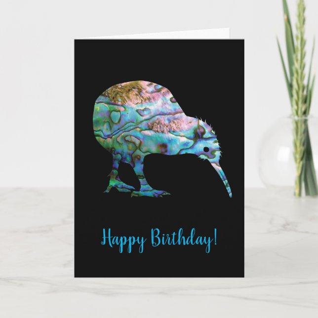 CARTE ANNIVERSAIRE KIWI PERSONNALISABLE (Devant)