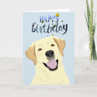 Anniversaire Labrador Lab Retriever Jaune
