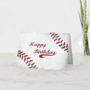 Carte Anniversaire Large Grunge Baseball, Général